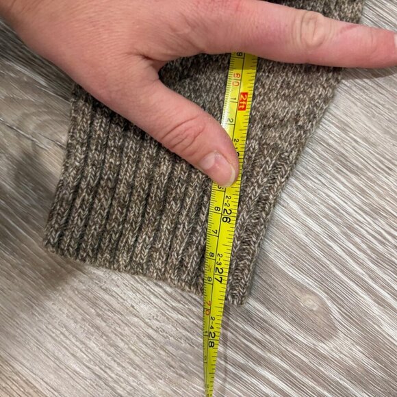 Black Brown Men's Wool Extra Soft Quarter-Zip Sweater sz XXL - Picture 3 of 8